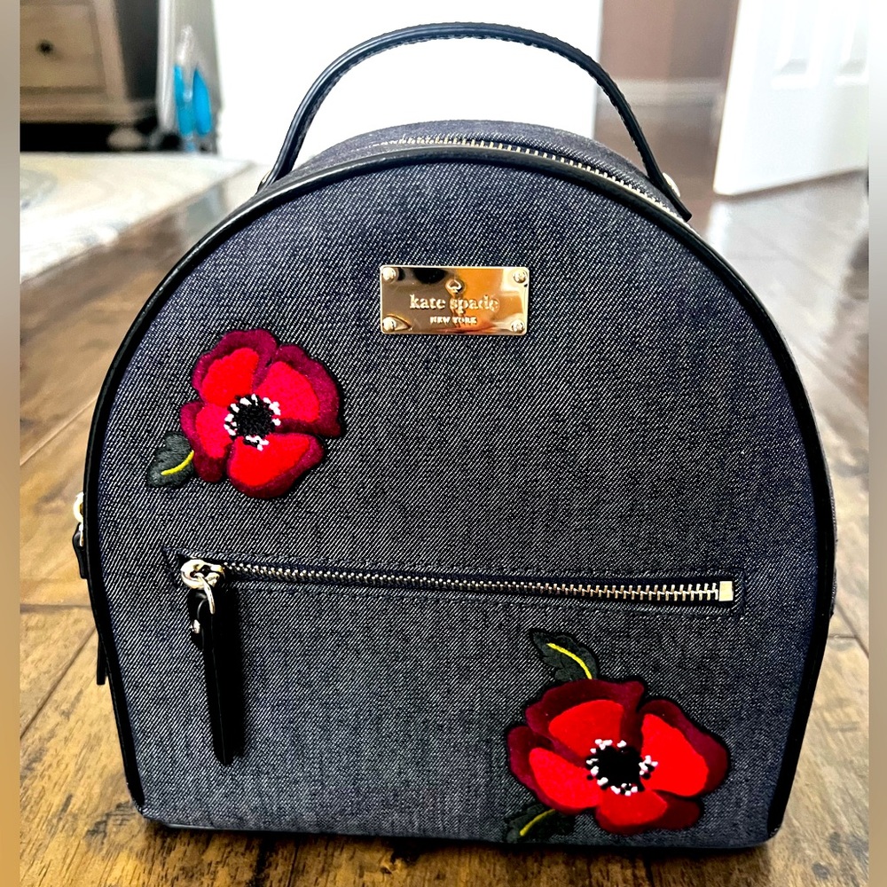 Kate Spade Denim Backpack, Very Good Condition